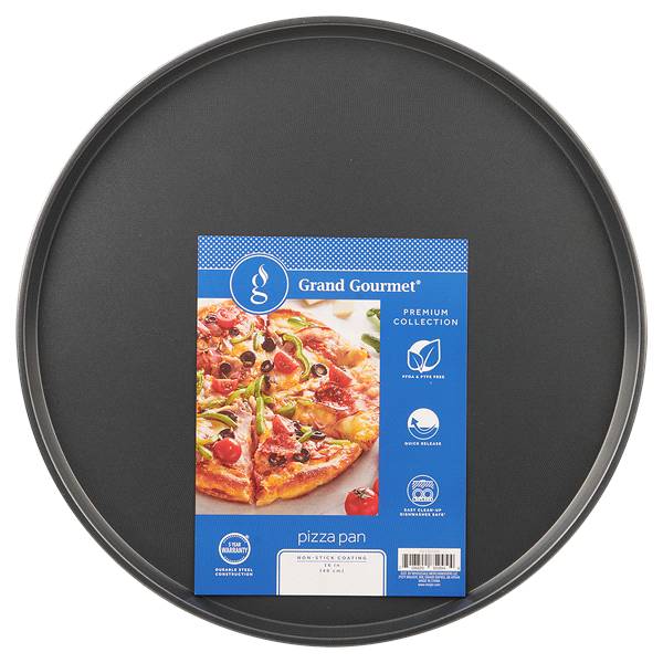 Grand Gourmet Solid Pizza Pan, Dark Grey