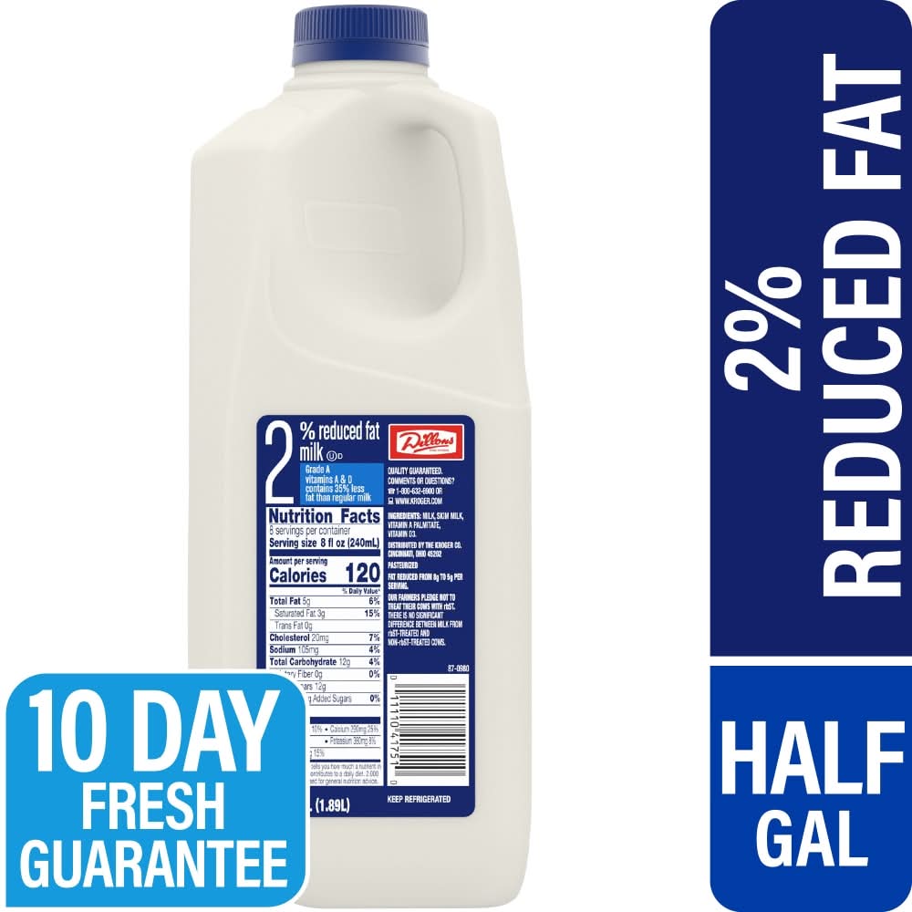 QFC 2% Reduced Fat Milk Half Gallon