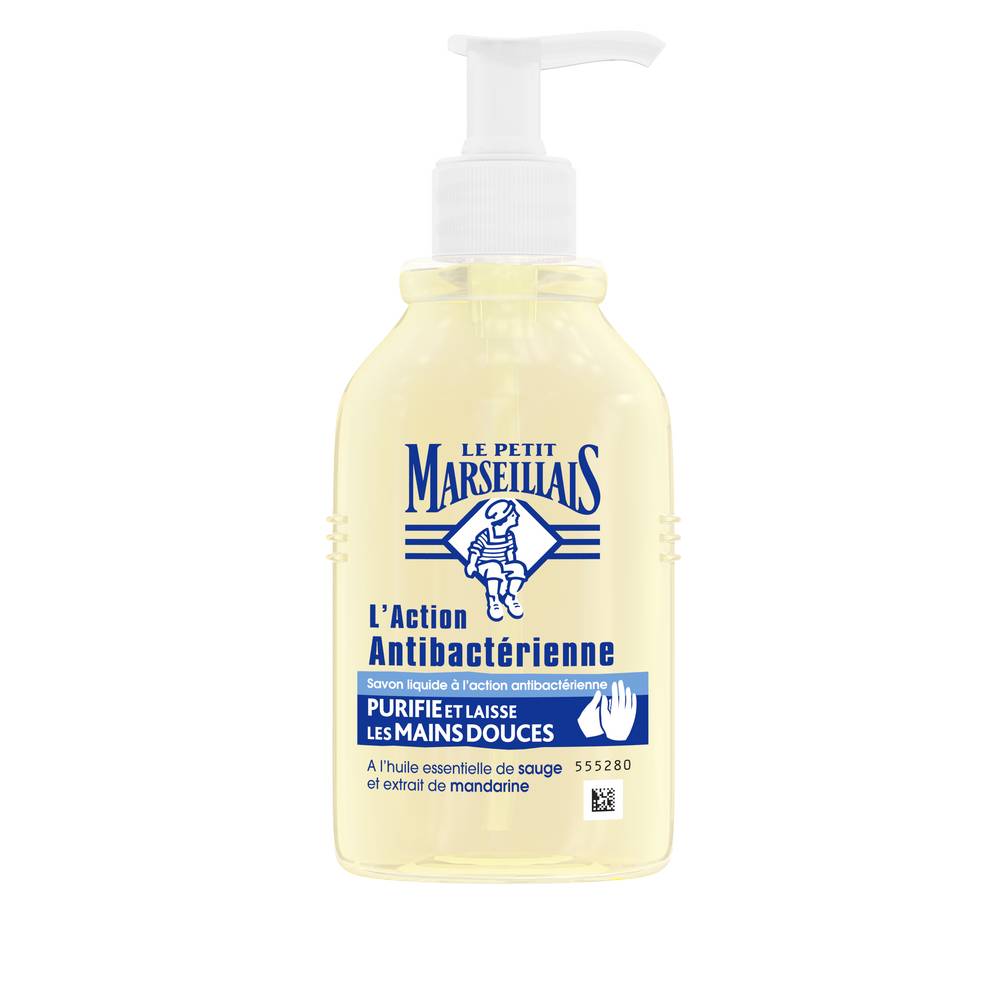 Le Petit Marseillais - -Savon liquide anti bactérien sauge mandarine ( 300 ml )