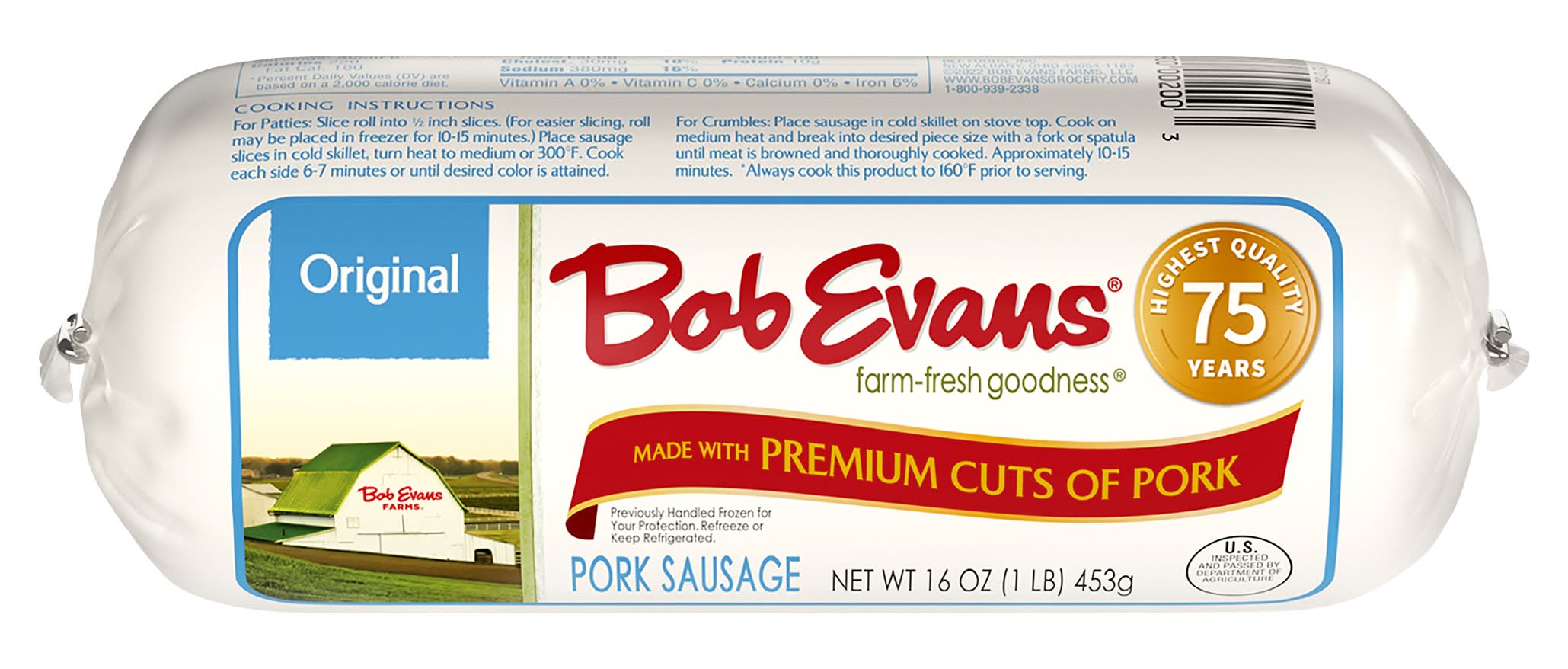 Bob Evans Farm-Fresh Goodness Original Pork Sausage (16 oz)