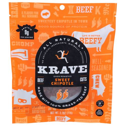 Krave Sweet Chipotle Oven Roasted Beef Jerky
