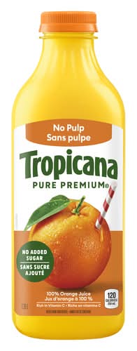 Tropicana pure premium jus d’orange sans pulpe - pure premium orange juice no pulp (1.36 l)