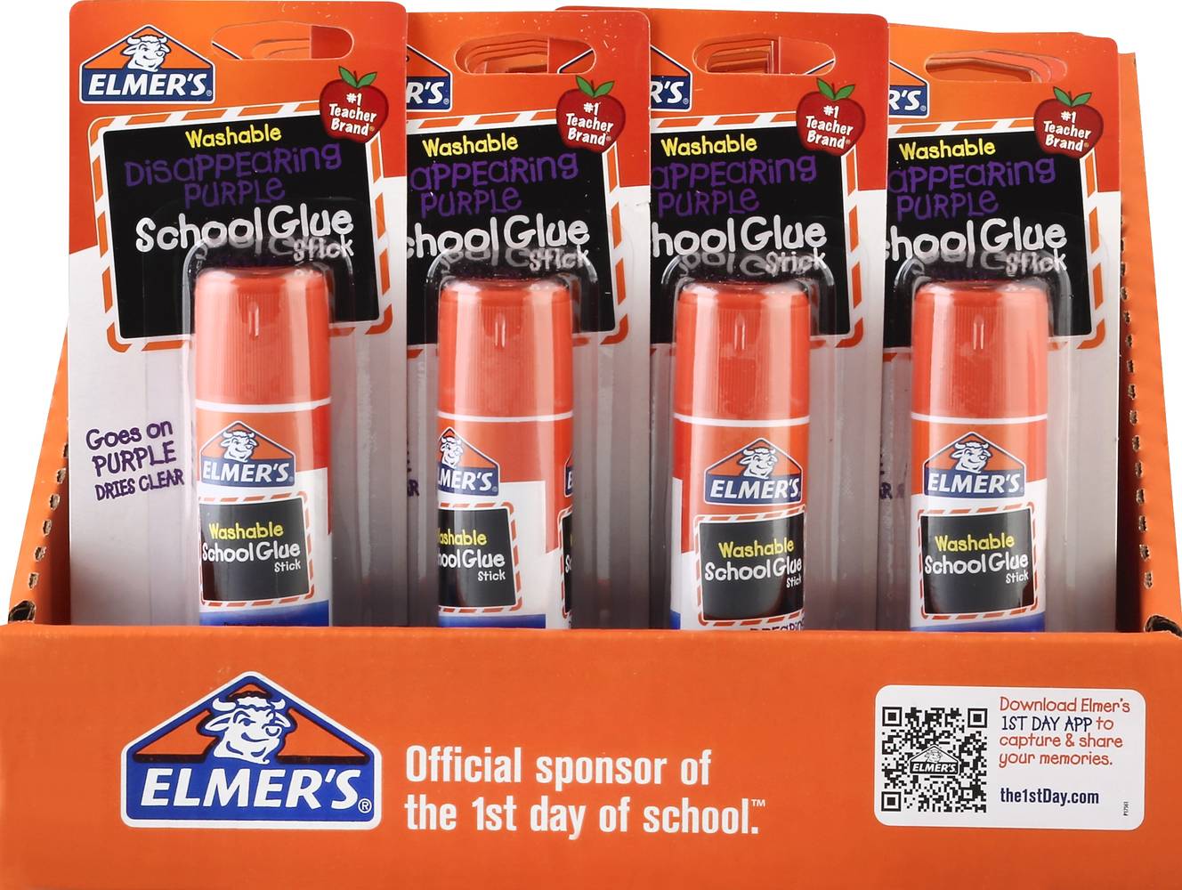 Elmer's Washable Disappearing Purple School Glue Stick