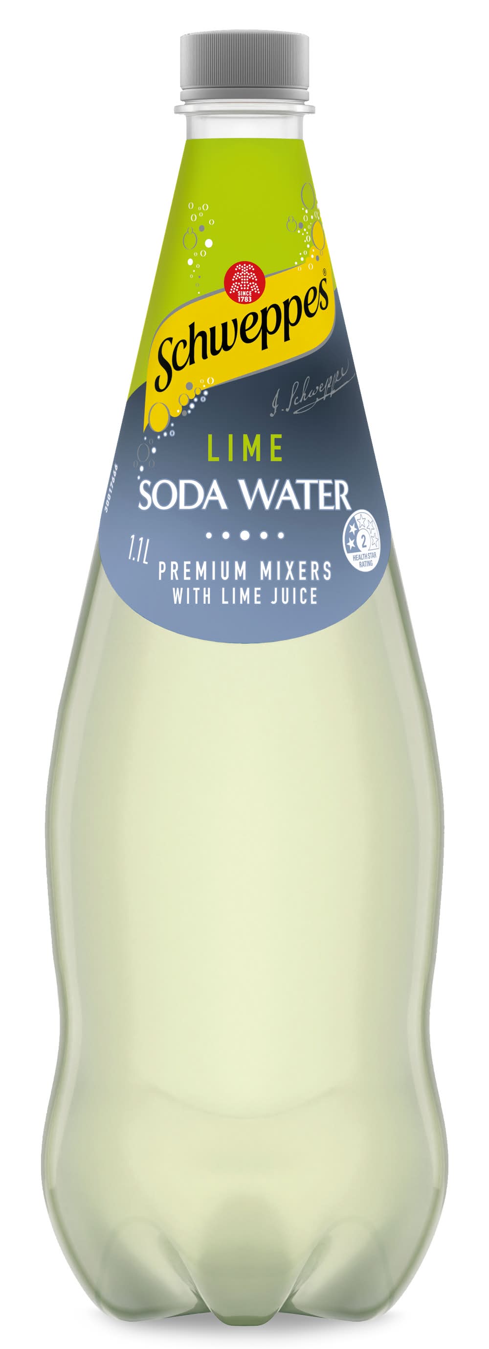 Schweppes Soda Water, Lime (1.1L)