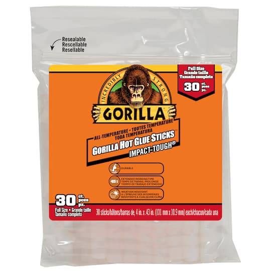 Gorilla Full Size Hot Glue Sticks (30 ct)