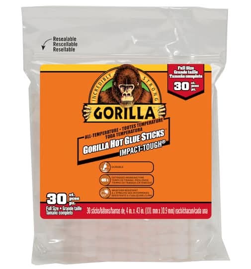Gorilla Full Size Hot Glue Sticks (30 ct)