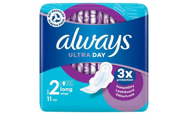Always Ultra Sanitary Towels Long Size 2 Wings 11's (402836)
