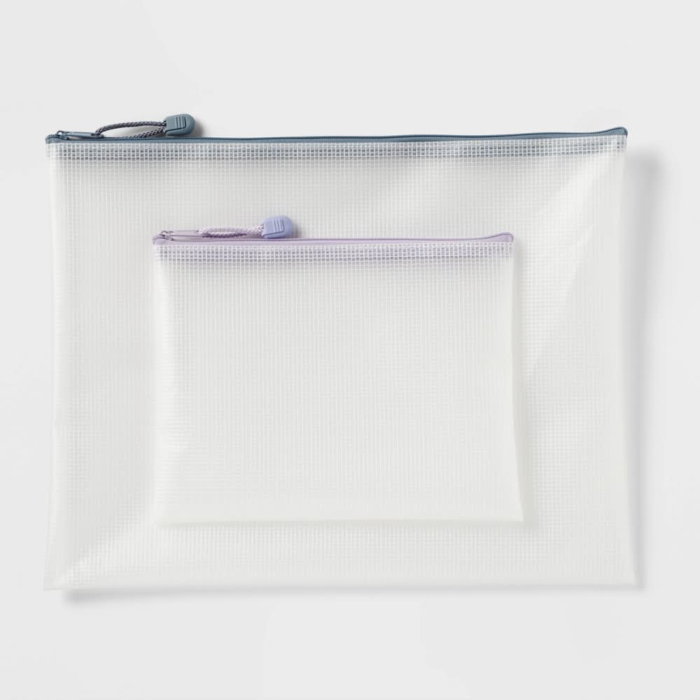 up&up Legal & Accessory Size Zip Pouches (2 pack)