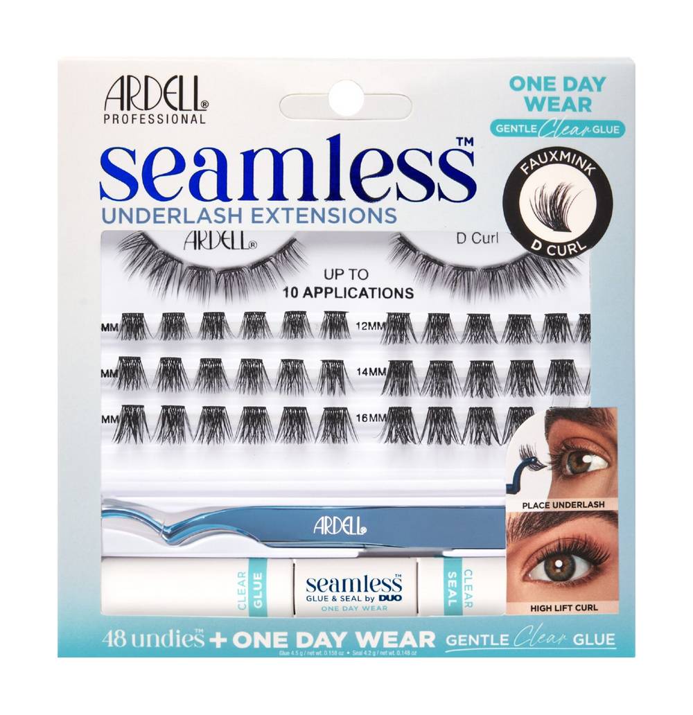 Ardell Seamless Underlash Extensions Fauxmink D Curl, Black (48 ct)