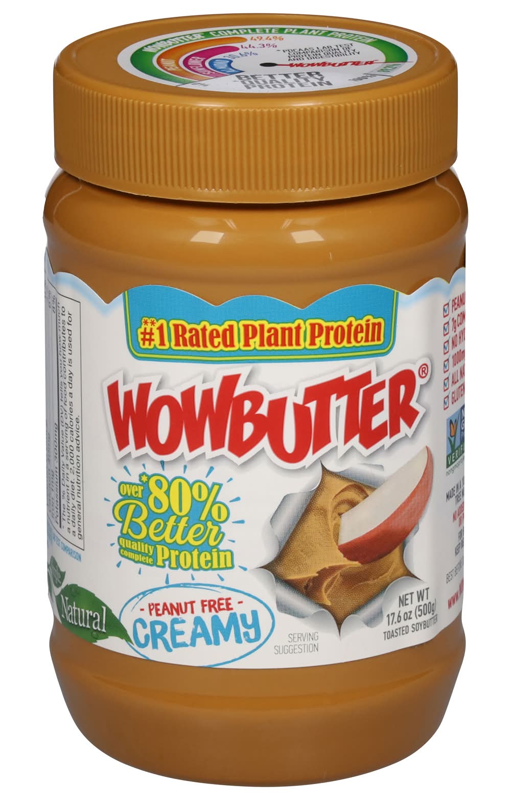 Wowbutter Toasted Soybutter Creamy, Peanut (17.6 oz)