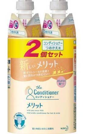 メリットコンディショナー詰替セット２個:4901301352927