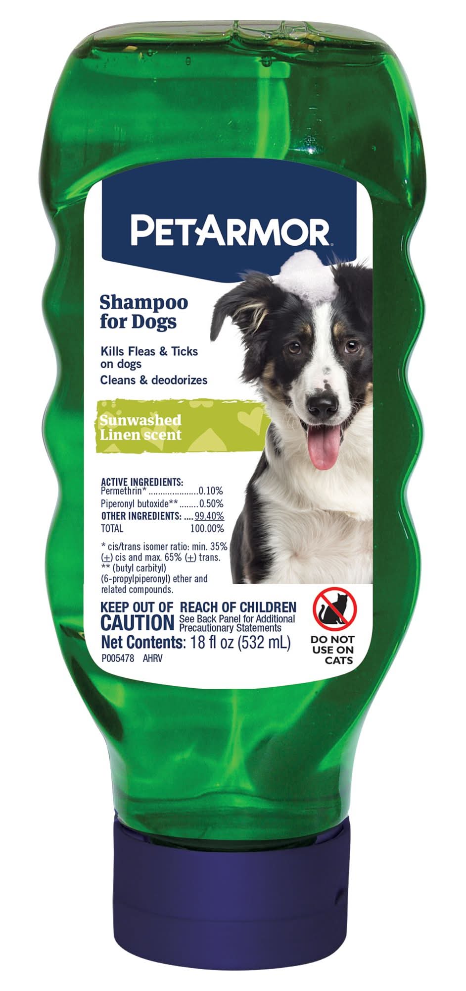 PetArmor® Flea & Tick Shampoo for Dogs, Sunwashed Linen scent, 18 oz (Size: 18 Fl Oz)