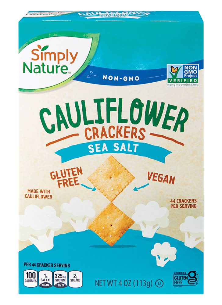 Simply Nature Cauliflower Crackers, Sea Salt (4 oz)