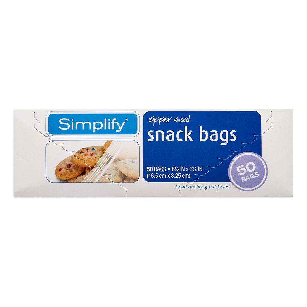 Simplify Zipper Seal Snack Bags (50 Ct)