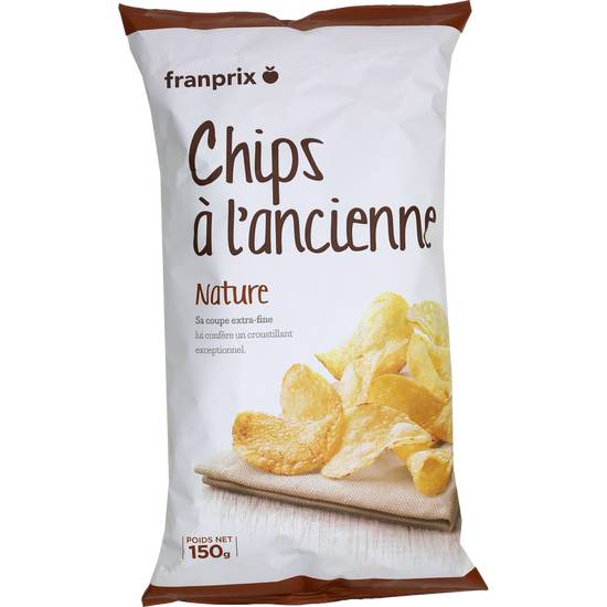 Chips à l'ancienne nature Franprix 150g