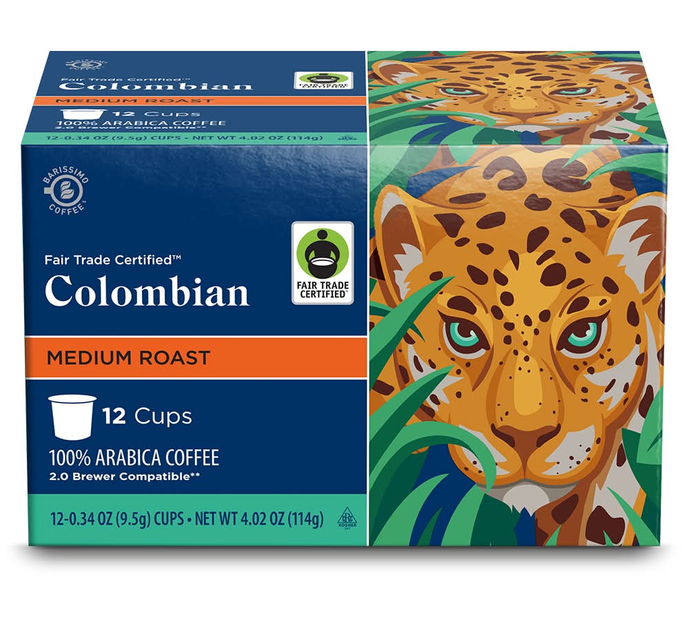 Barissimo Medium Roast Colombian 100% Arabica Coffee Pods (12 x 0.34 oz)