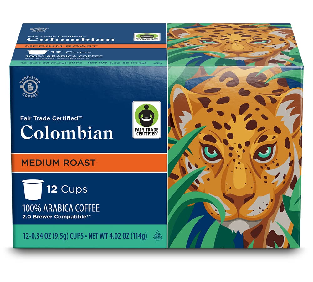 Barissimo Medium Roast Colombian 100% Arabica Coffee Pods (12 x 0.34 oz)