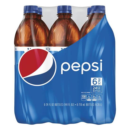 Pepsi Cola Soda (6 pack, 24 fl oz)
