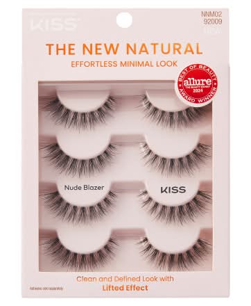 KISS The New Natural False Eyelashes, 12 mm, Black (4 ct)
