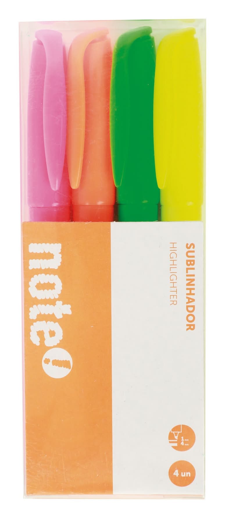 Marcadores Fluorescentes Finos 4 unidades Note!