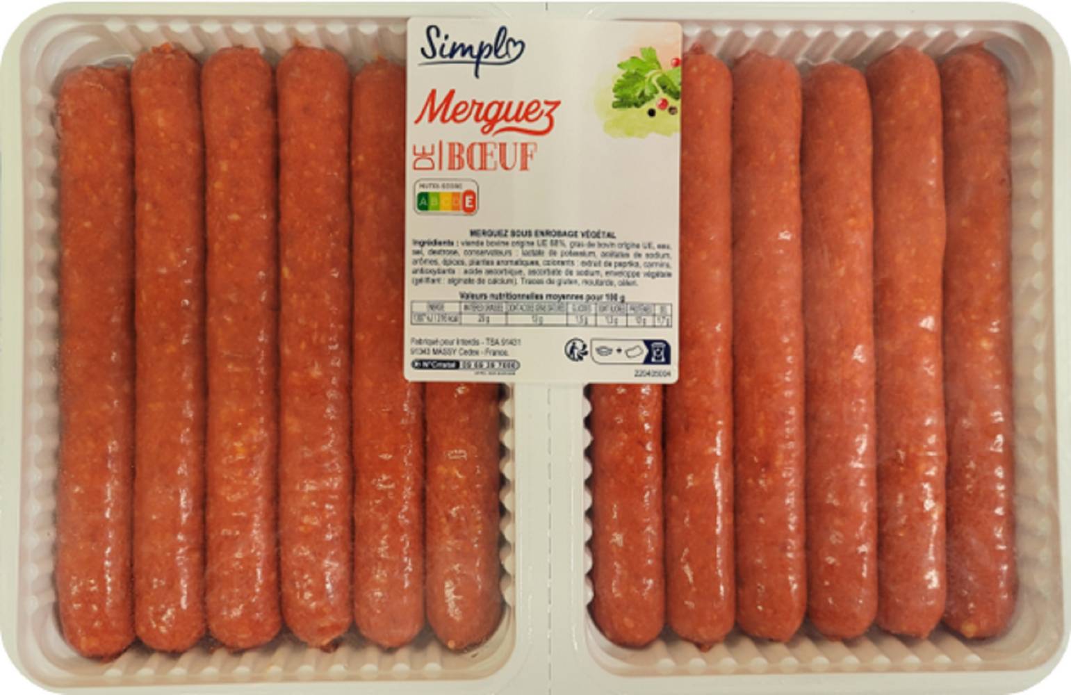 Simpl - Merguez de boeuf (660g)