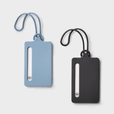 Open Story Silicone Luggage Tag, Gray-Blue (2 ct)