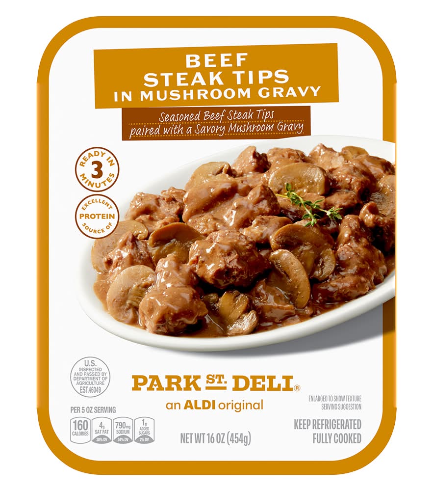 Park Street Deli Beef Steak Tips With Mushroom Gravy (16 oz)