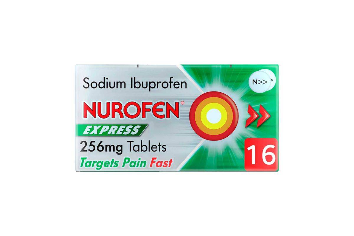 Nurofen Express Pain Relief Sodium Ibuprofen 256mg Tablets 16s