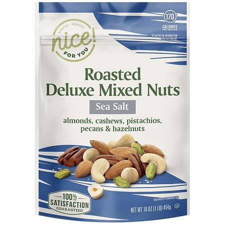 Nice! Delicious Sea Salt Deluxe Mixed Nuts (1 lbs)