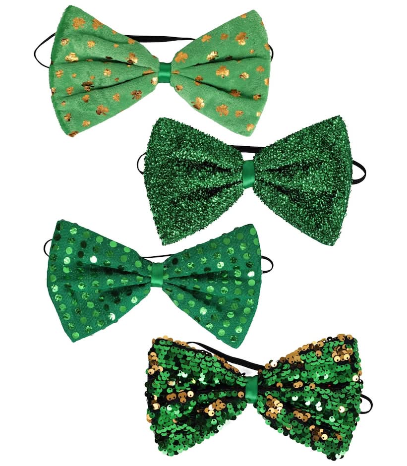 St. Patrick's Day Sequined Bow Tie, 1-ct.