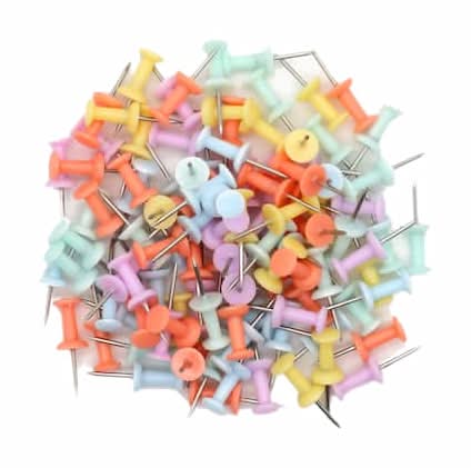 Creatology Matte Pastel Push Pins, Multicolor (100 ct)