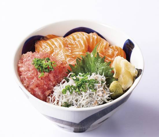 ねぎとろ&サーモン丼🍚🐟