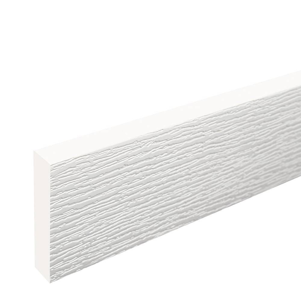 Royal Building Products 1-in x 4-in x 8-ft Reversible (Smooth/Wood Grain) PVC Trim Board | 2826