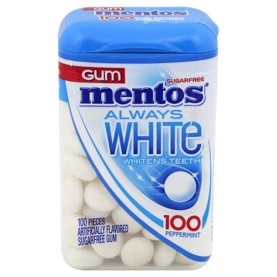 Mentos Gum Always White Peppermint (100 ct)