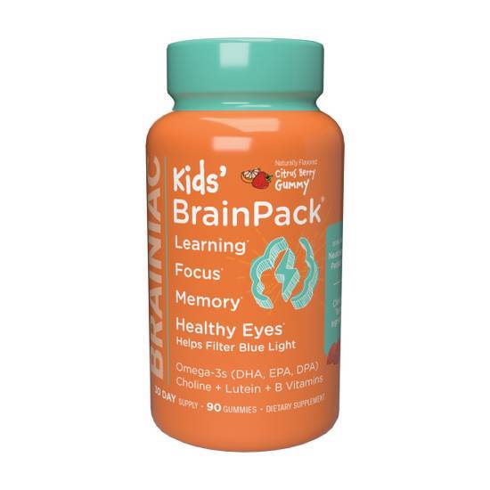 Brainiac Brainpack Daily Kid Gummy 90ct