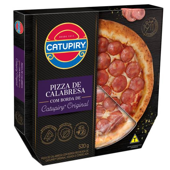 Catupiry pizza de calabresa congelada com borda de catupiry (520 g)
