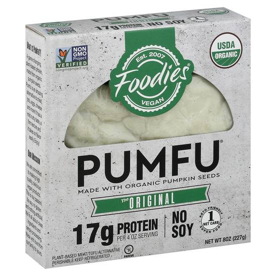 Foodies Vegan the Original Pumfu Made With Organic Pumpkin Seeds