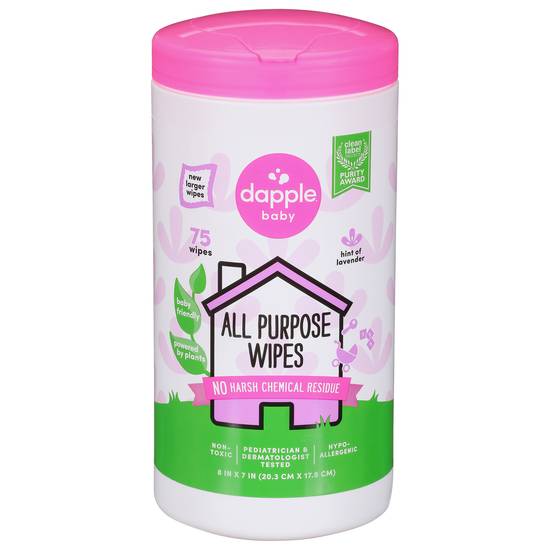 Dapple Baby All Purpose Hint Of Lavender Wipes ( 75 ct)