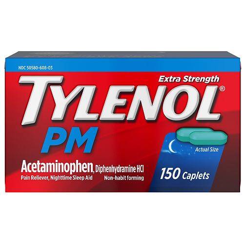 TYLENOL PM Extra Strength Pain Reliever & Sleep Aid Caplets - 24.0 ea