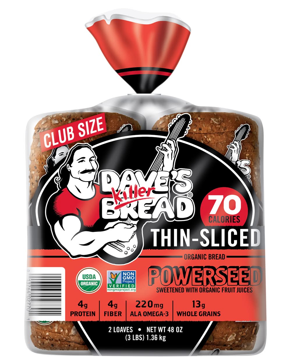 Dave's Killer Bread Organic Powerseed Thin-Sliced Bread (48 oz, 2 ct)
