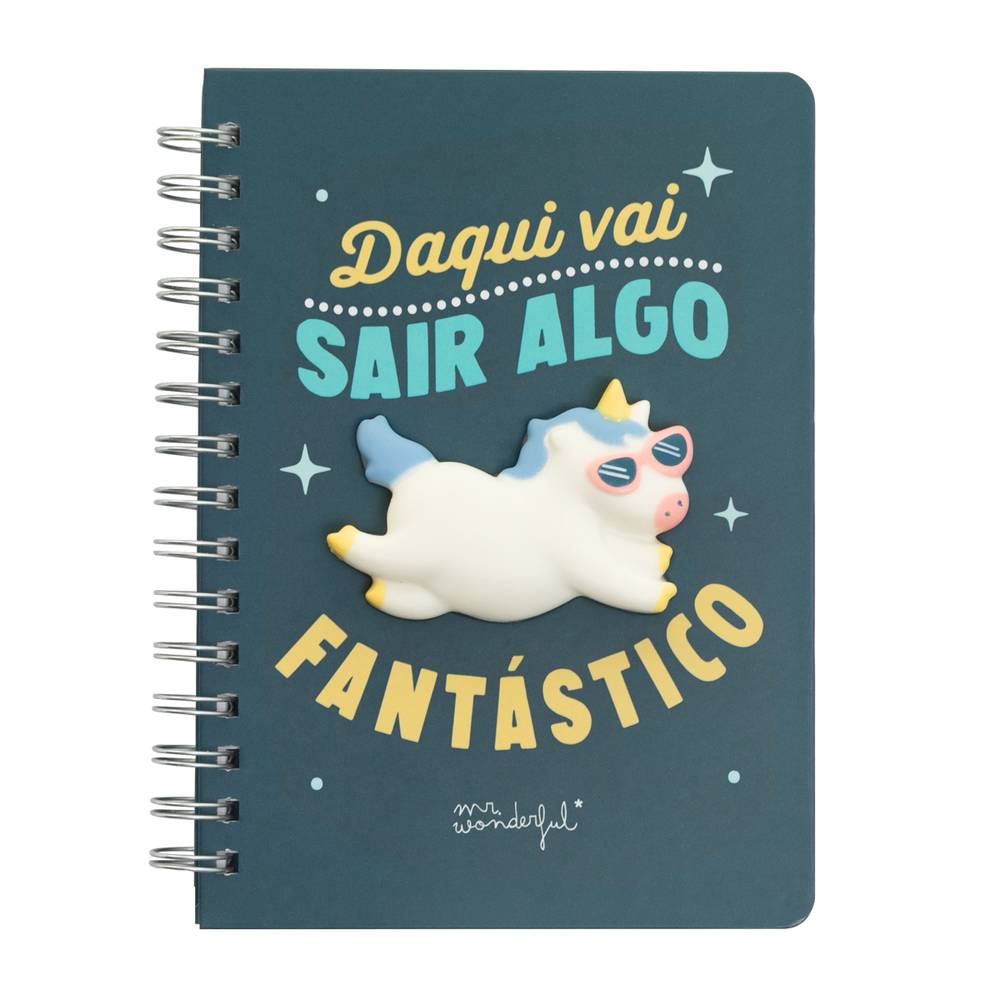 Caderno Unicórnio Daqui Vai Sair Algo Fantástico