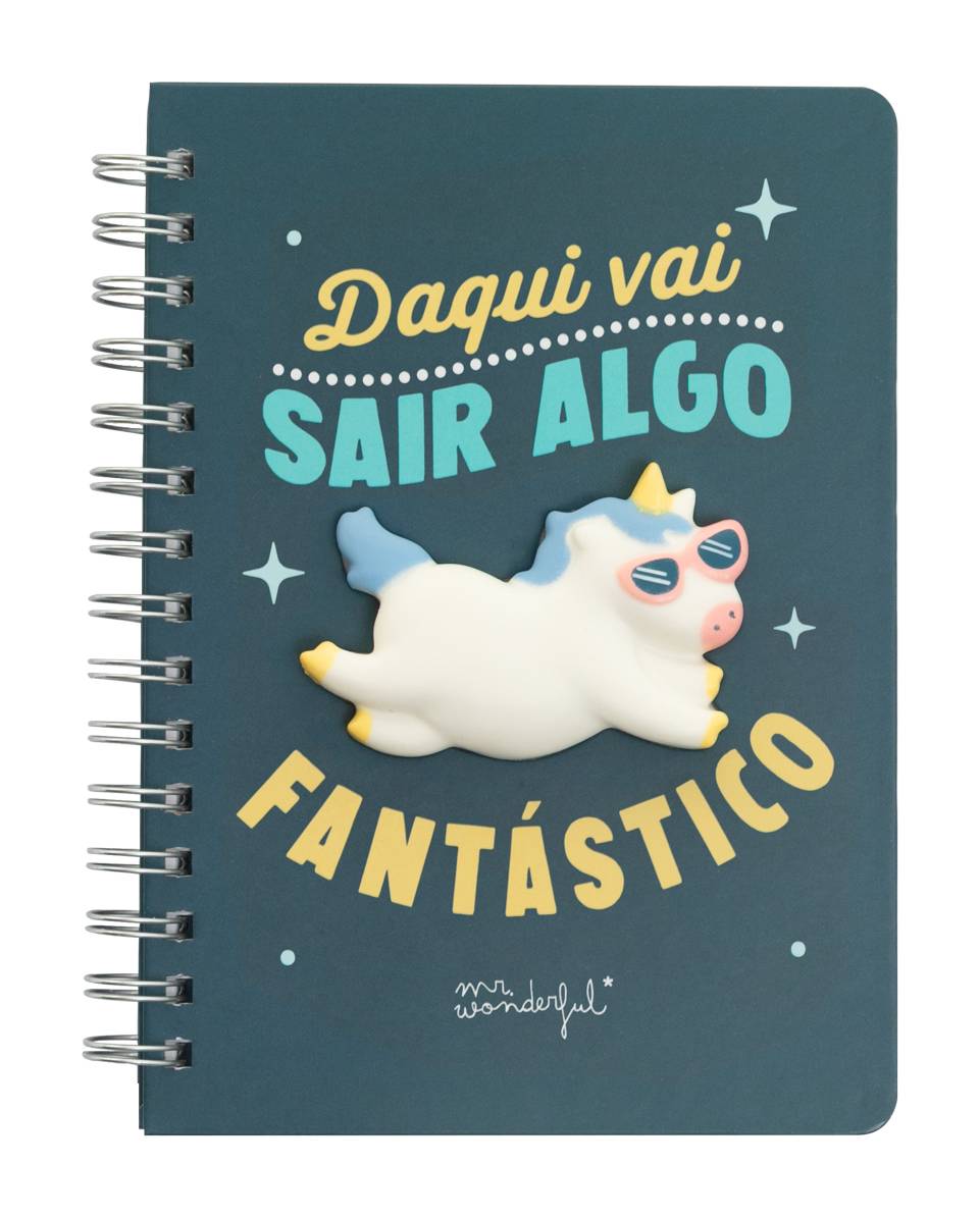 Caderno Unicórnio Daqui Vai Sair Algo Fantástico