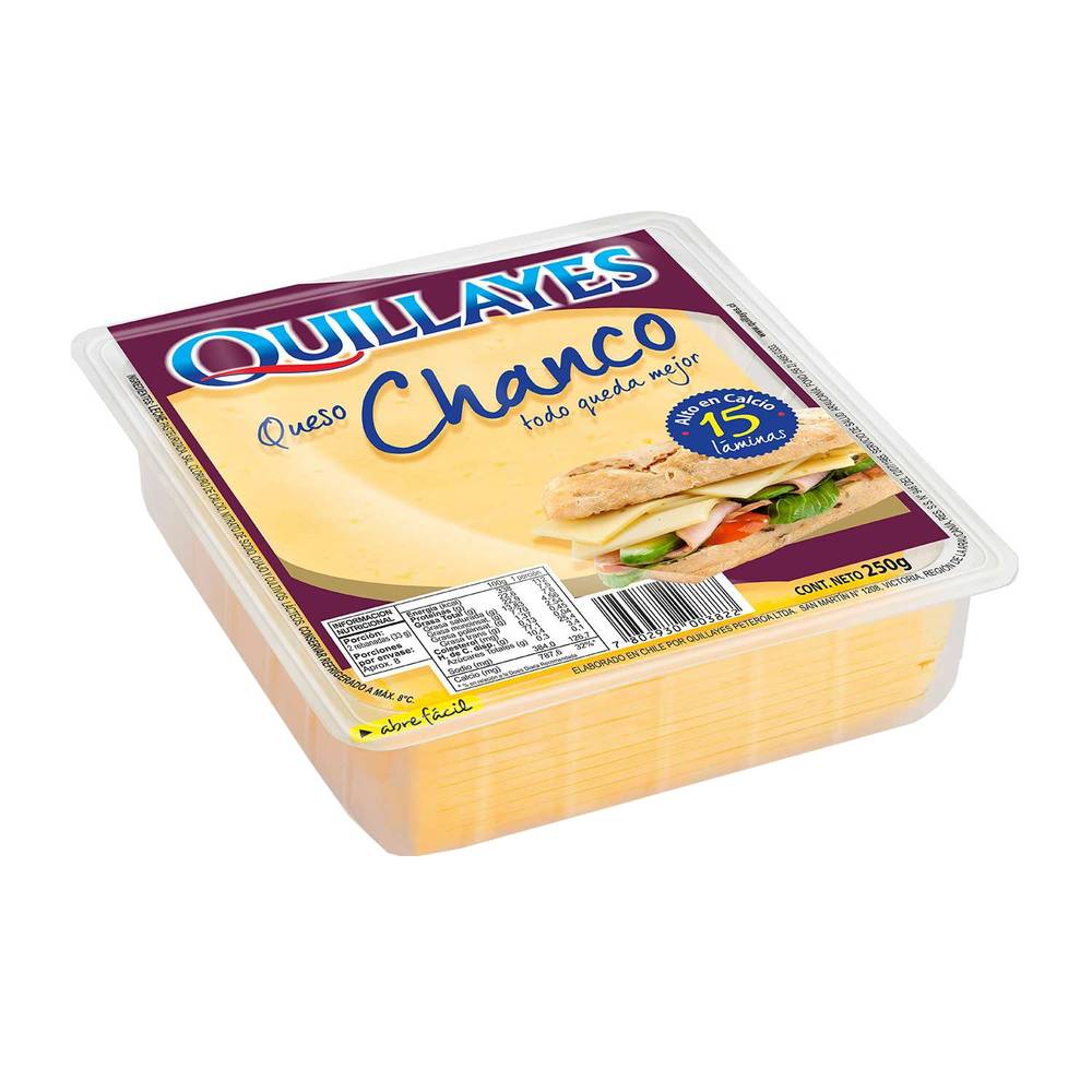 Quillayes queso chanco laminado (display 250 g)
