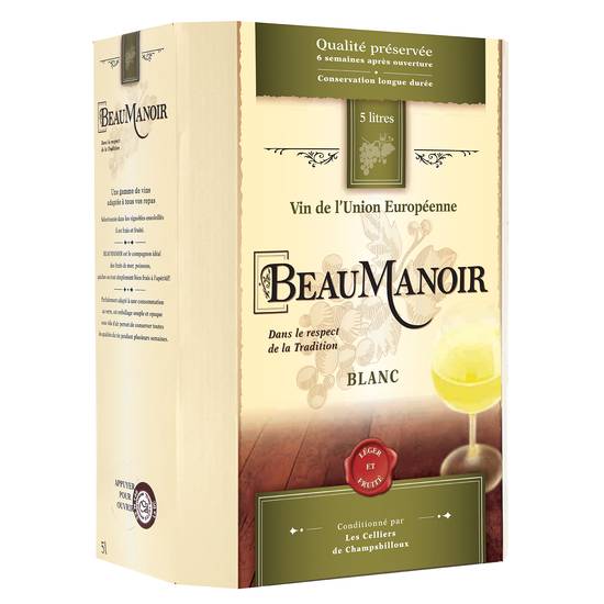 Beau Manoir - Vin de l'union européenne blanc (5L)