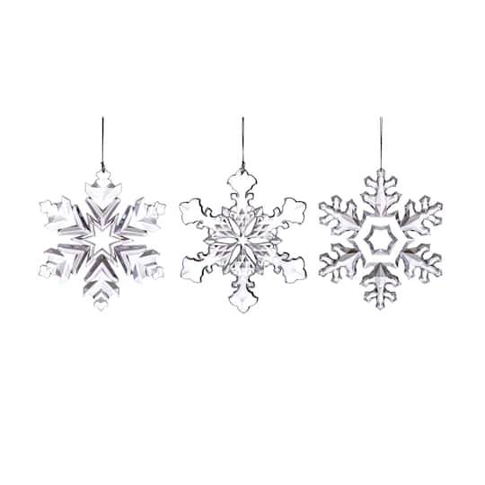 Assorted 5" Clear Acrylic Snowflake Ornament By Ashland, 1Pc.