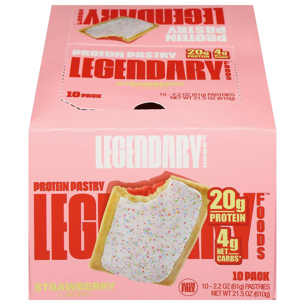 Legendary Foods Srawberry Flavored Tasty Pastry (10 ct)