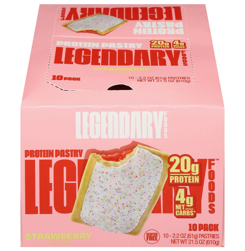 Legendary Foods Protein Pastry, Strawberry (22 oz, 10 ct)