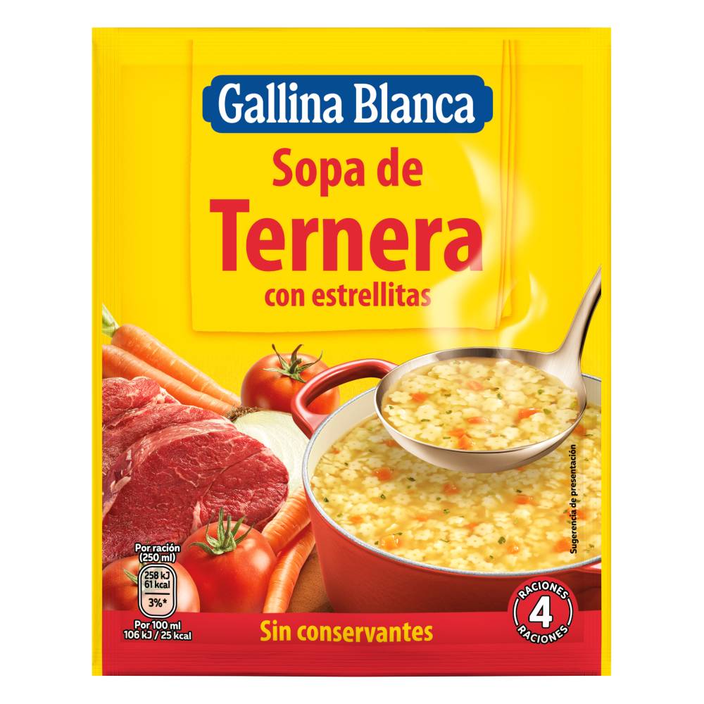 Sopa Gallina Blanca de ternera 74gr