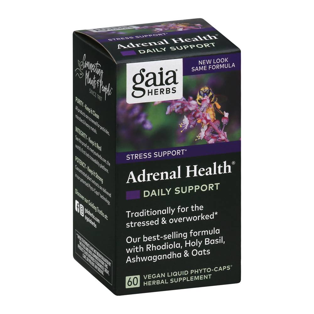 Gaia Herbs Adrenal Health Vegan Herbal Supplements(60 Ct)