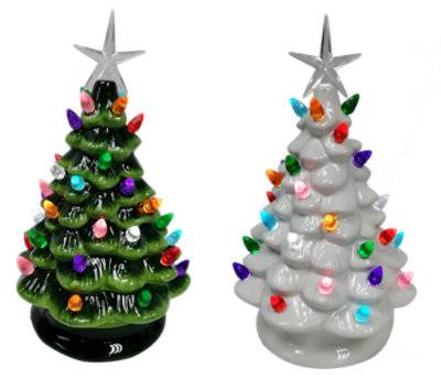 Signature Select 10.25 Inch Light Up Retro Ceramic Tree Styles May Vary - Each